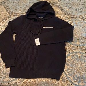 NWT men’s beautiful sweater. Hooded.